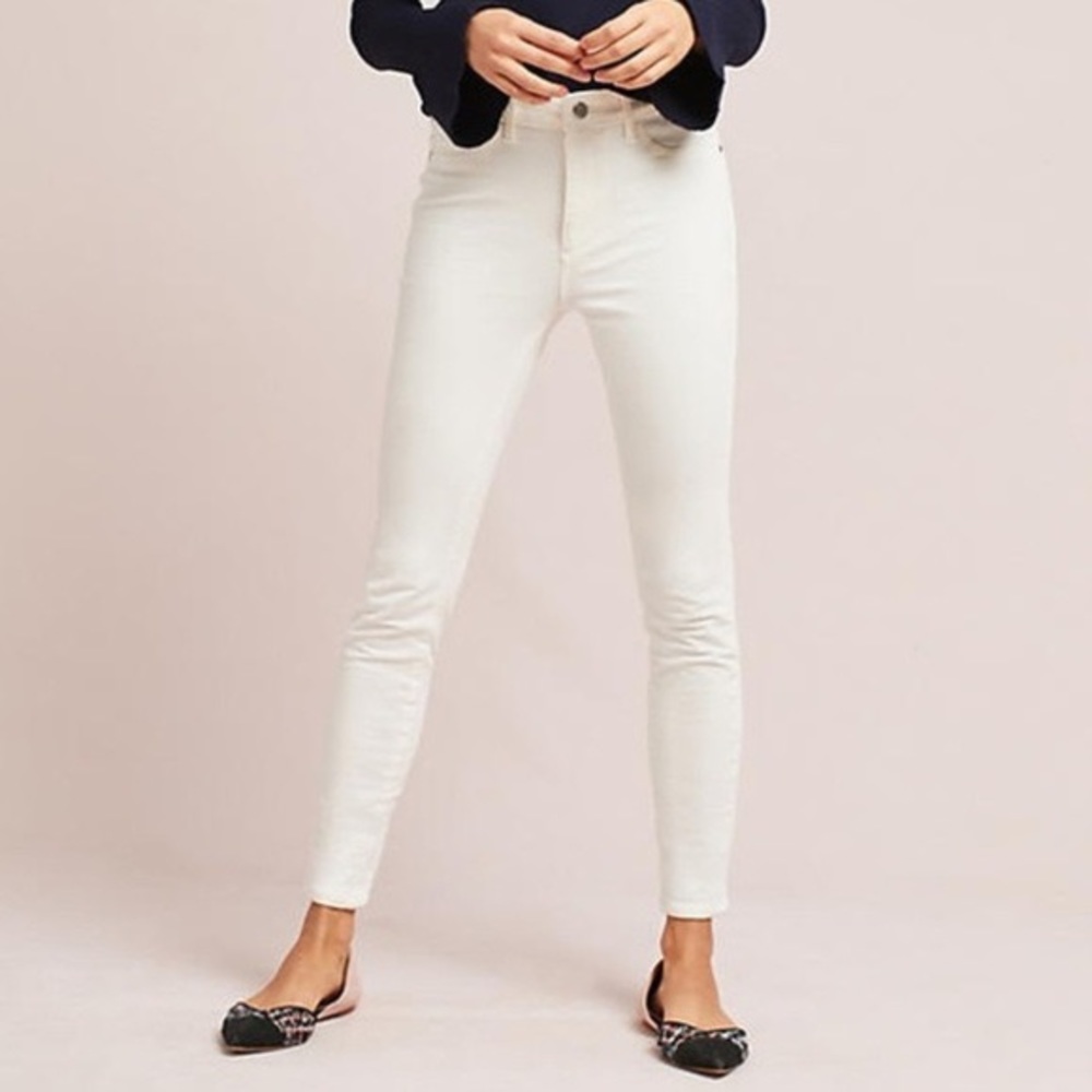 Anthropologie Pilcro and the Letterpress White Script Jean